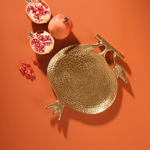 Pomegranate Textured Decorative Platter