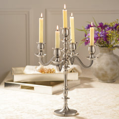 Silver 5 Arm Candelabra