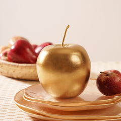 Gold Metal Apple Decor Accent