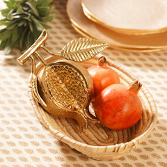 Gold Metal Pomegranate Decor Accent - Large