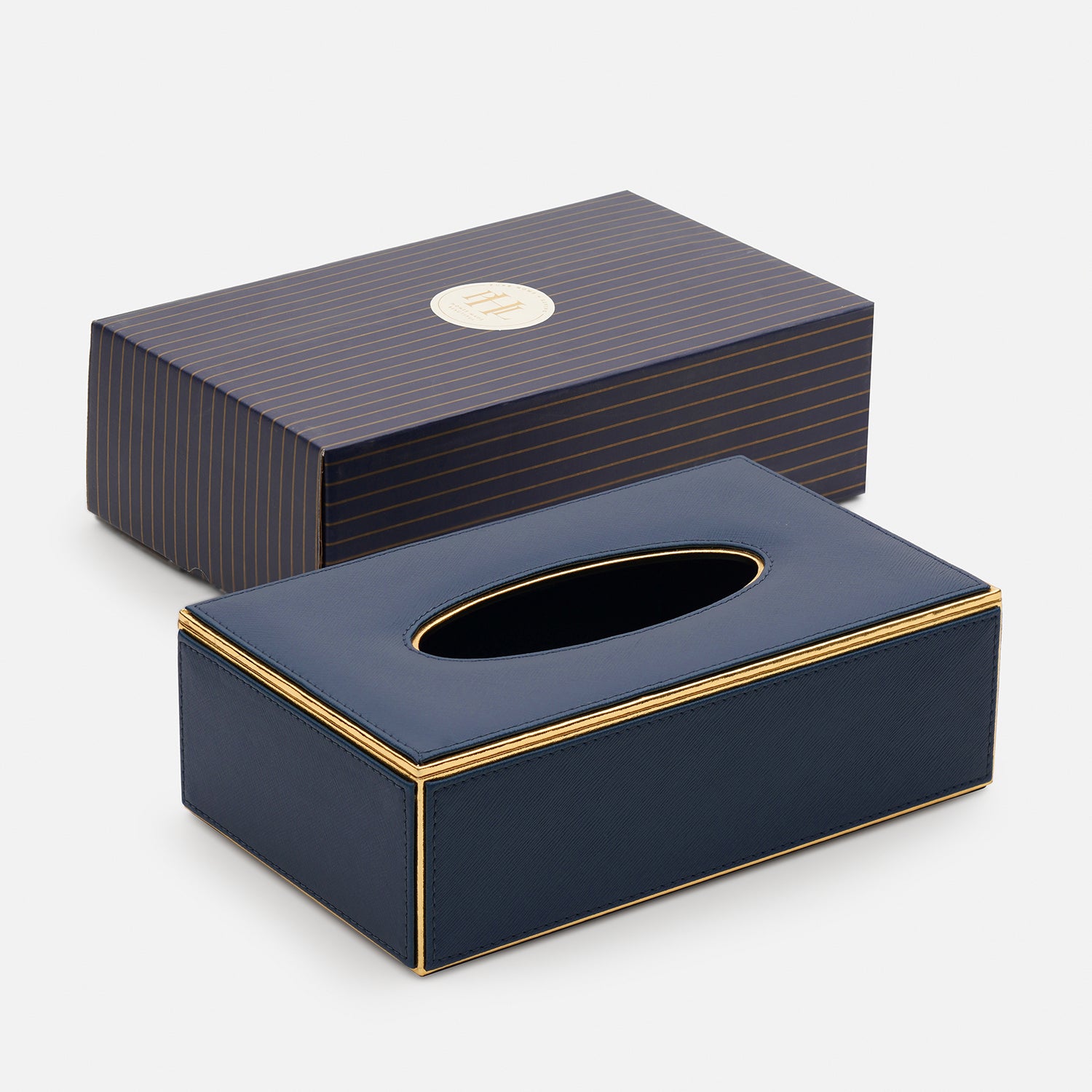 Shop Navy Faux Leather Tissue Box - at Best Price Online in India