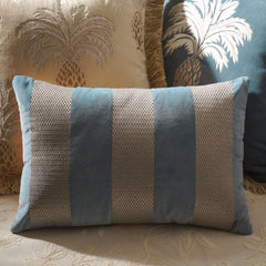 Blue Capri Striped Rectangular Cushion Cover