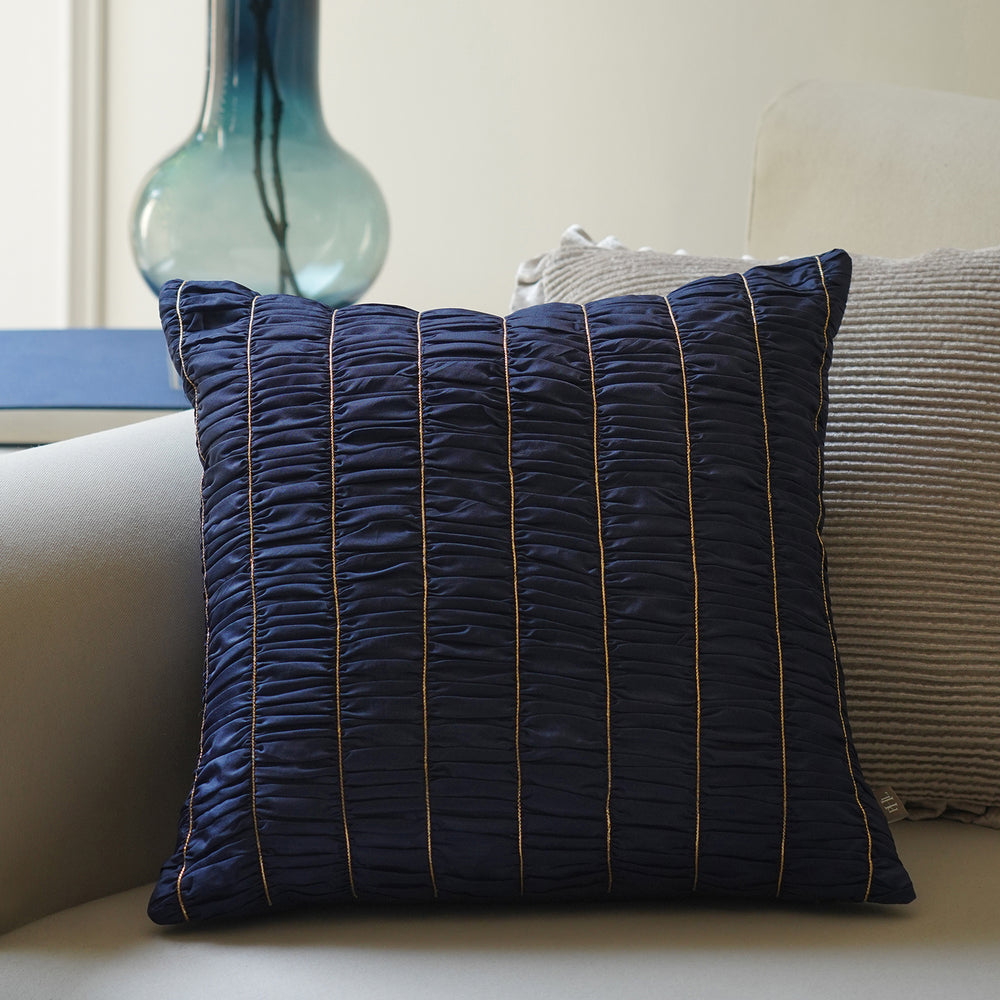 Navy Textured Cushion Cover
