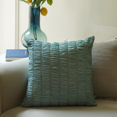 Teal Textured Cushion Cover