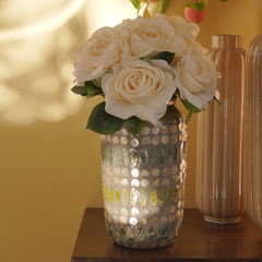 Green Embellished Lacquer Vase - Small