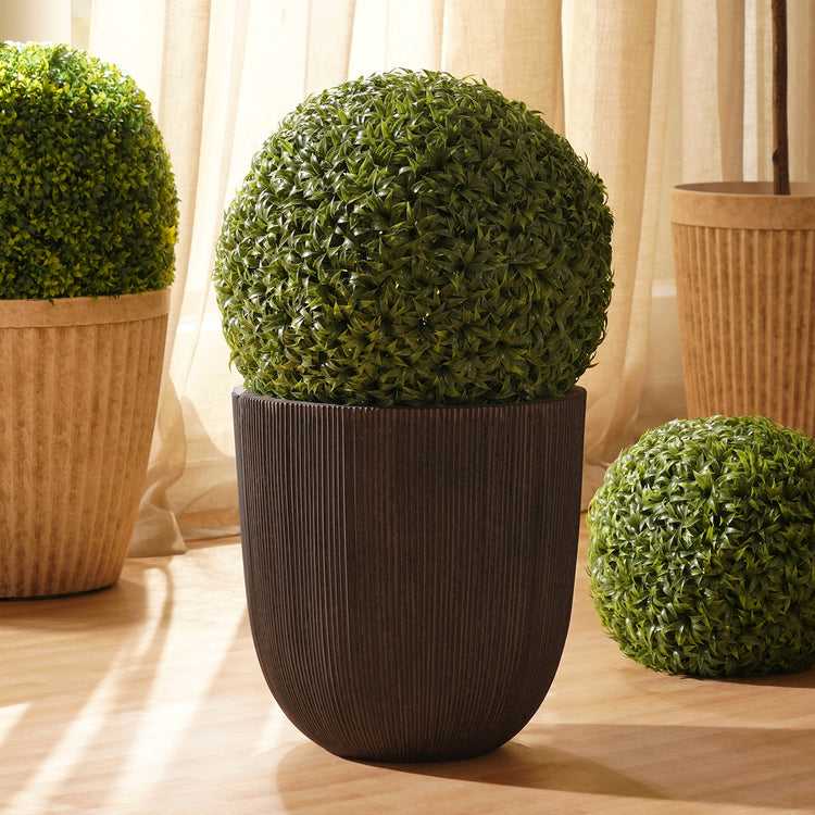 Black Recycled Plastic Pot - Medium