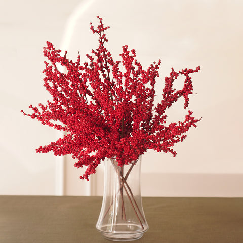 Red Small Artificial Berry Spray - Single