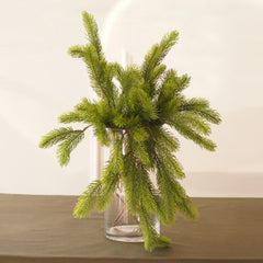 Green Artificial Pine Leaf Spray - Single