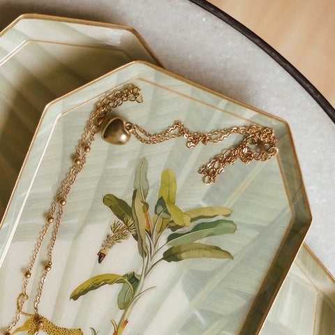 Beige Leopard Print Platter - Small