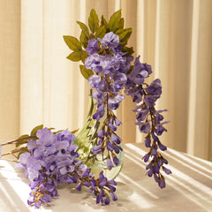 Purple Artificial Bean Flower Stem - Single