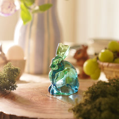 Green Blue Ombré Glass Rabbit - Small