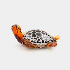 White Amber Glass Turtle