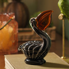 Black Amber Glass Pelican