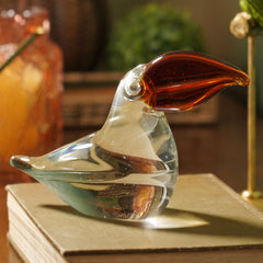 Clear Amber Glass Pelican