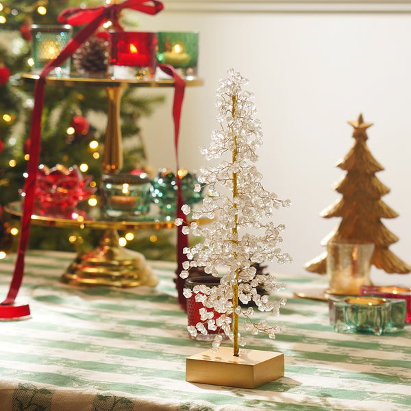 White Stone Embellished Christmas Tree - Small