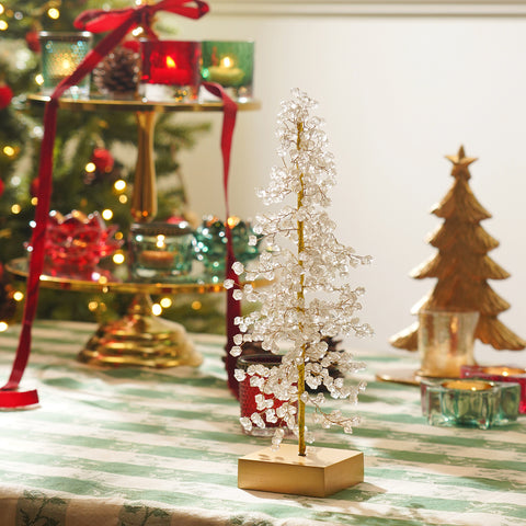 White Stone Embellished Christmas Tree - Small