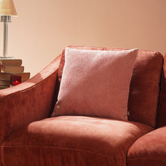 Pink Textured Cotton Cushion Cover