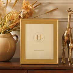 Ivory Faux Leather Hammered Photo Frame - Large