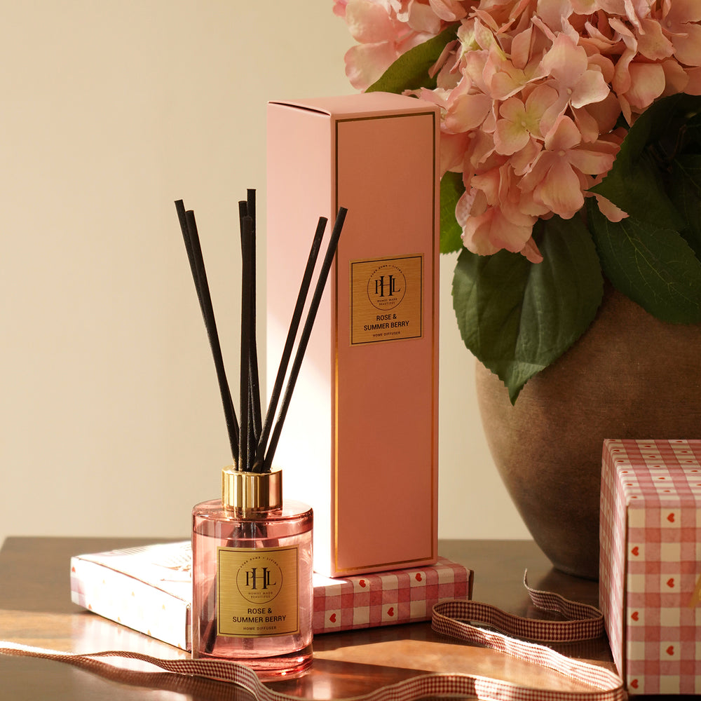 Pink Summer & Rose Berry Glass Reed Diffuser