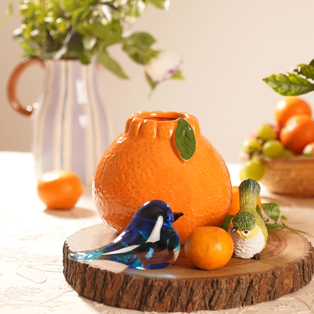 Orange Ceramic Vase - Large