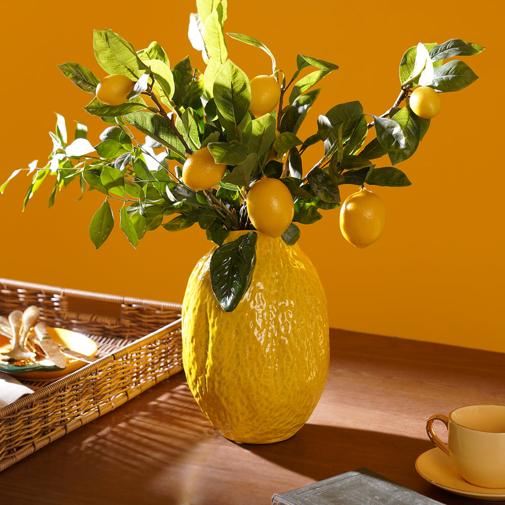 Lemon Ceramic Vase - Large