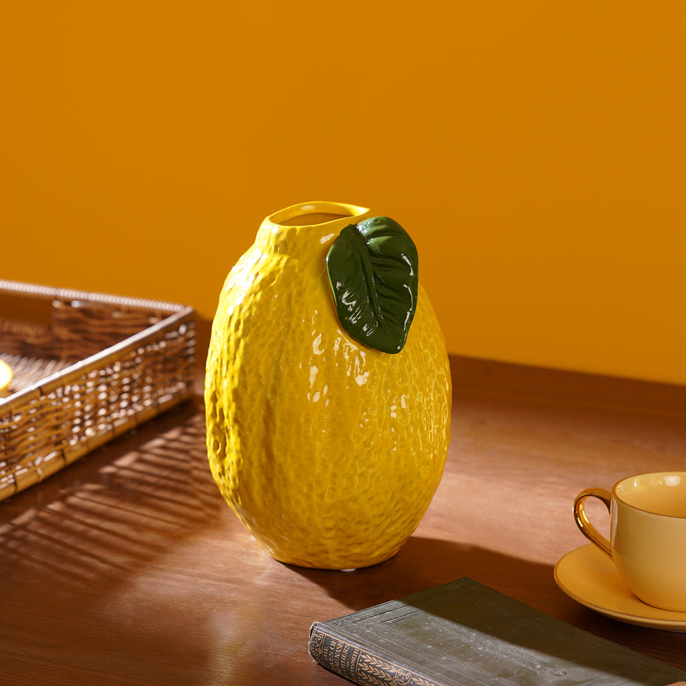 Lemon Ceramic Vase - Small