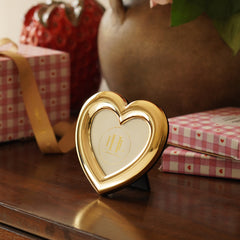 Gold Heart Shaped Photo Frame