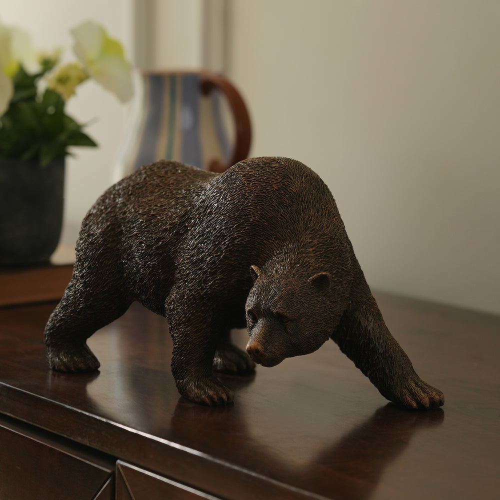 Brown Polyresin Walking Bear