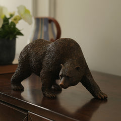 Brown Polyresin Walking Bear