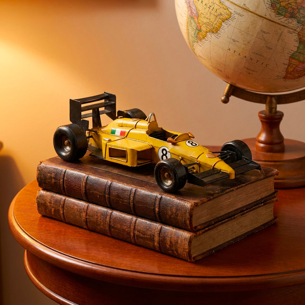 Yellow Vintage Grand Prix Car