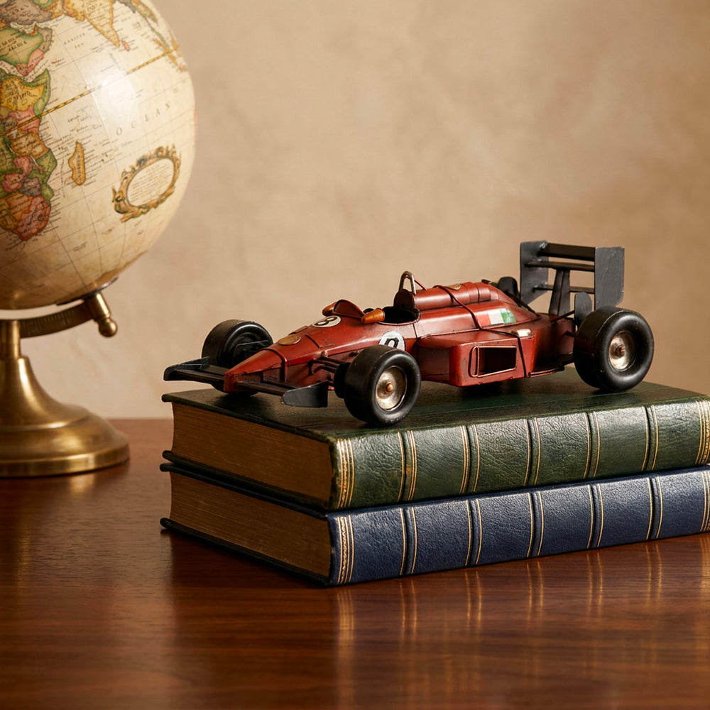 Red & Black Vintage Grand Prix Car