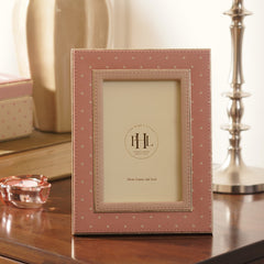 Pink Printed Faux Leather Photo Frame - Small