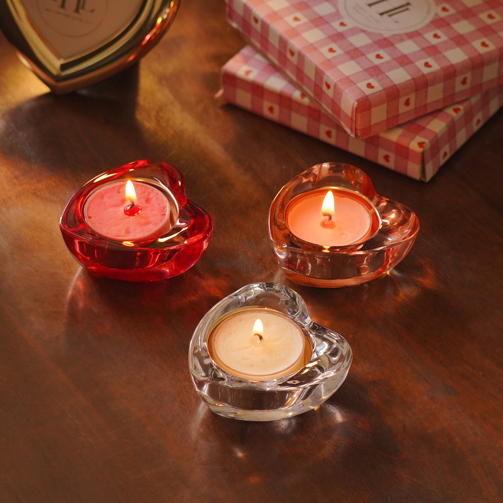 Set of 3 Heart Shaped Tealight Holders