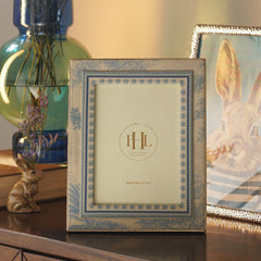 Blue Varena Faux Leather Photo Frame - Large
