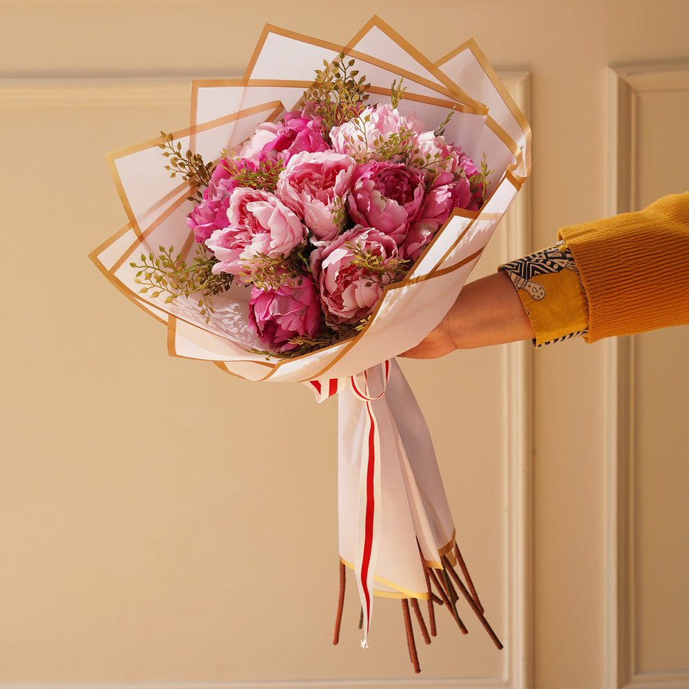 Peony Crush Pre-Made Faux Flower Bouquet
