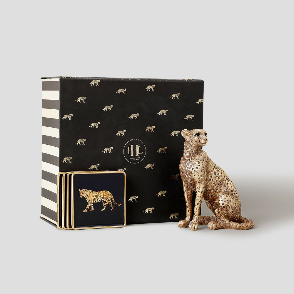 Savannah Spotted Leopard & Coasters