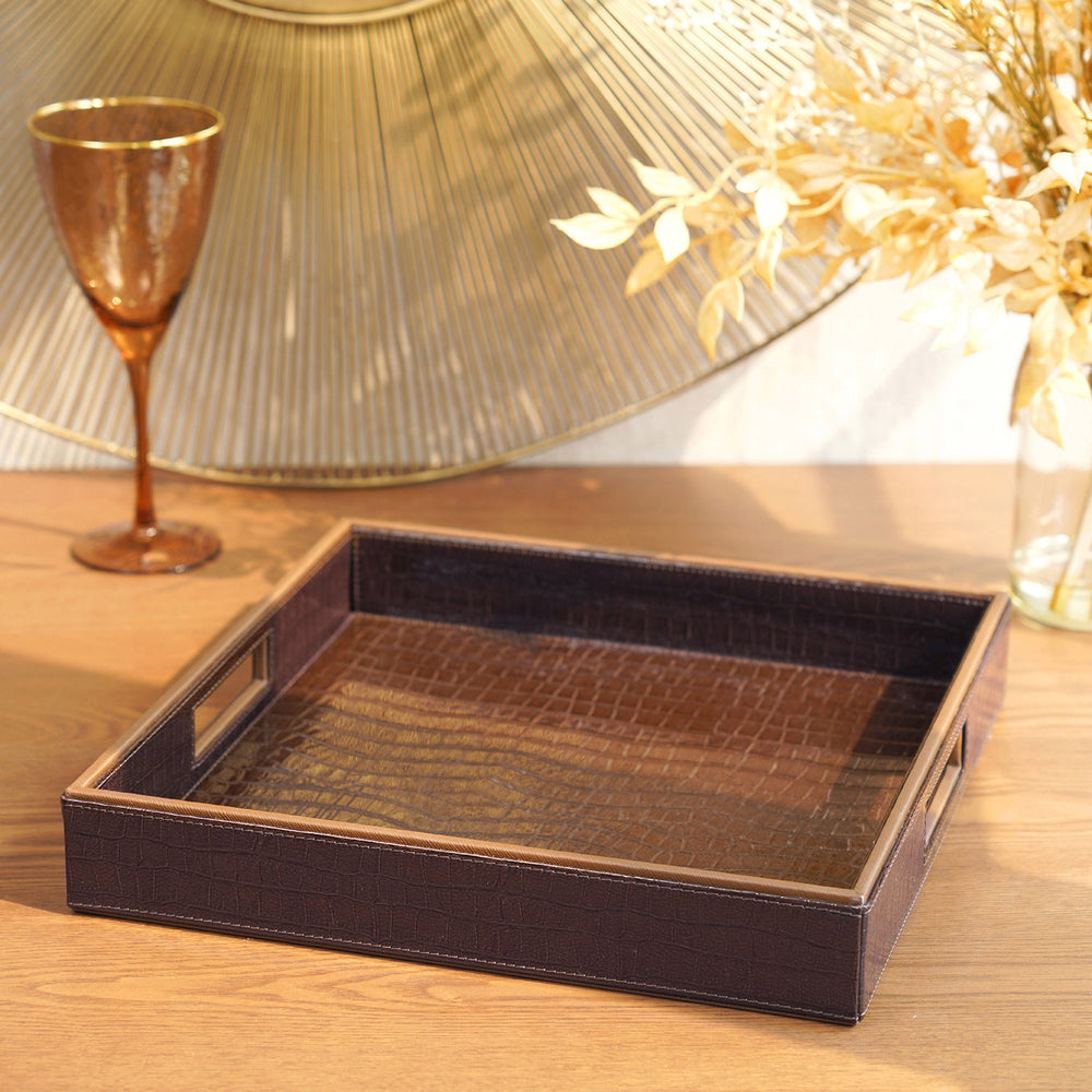 Brown Textured Tray