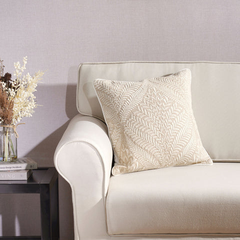 Silver-Toned Embroidered Square Cushion Covers