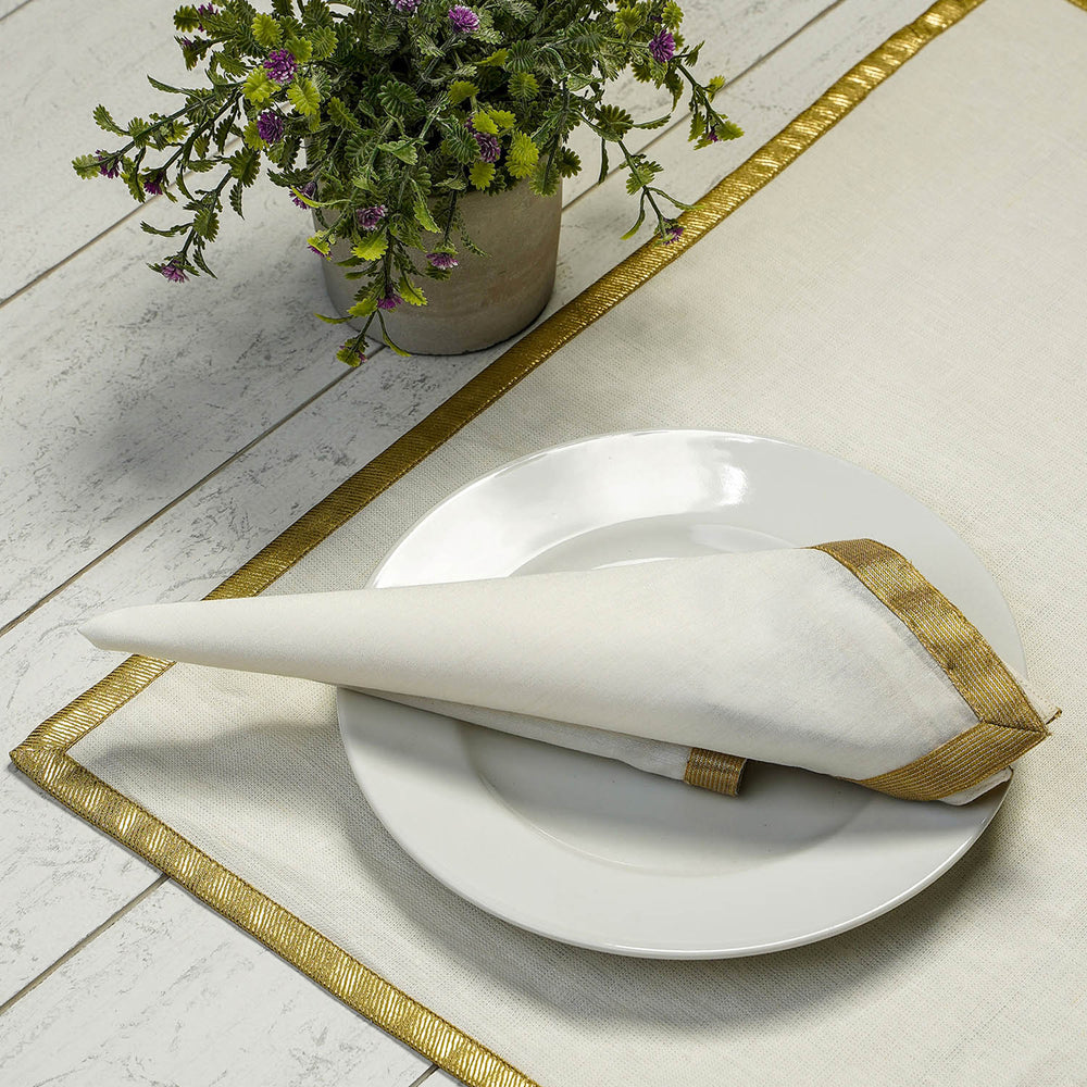 Cream and Gold Nightfall Napkin