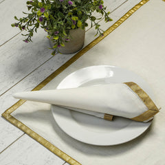 Cream and Gold Nightfall Napkin