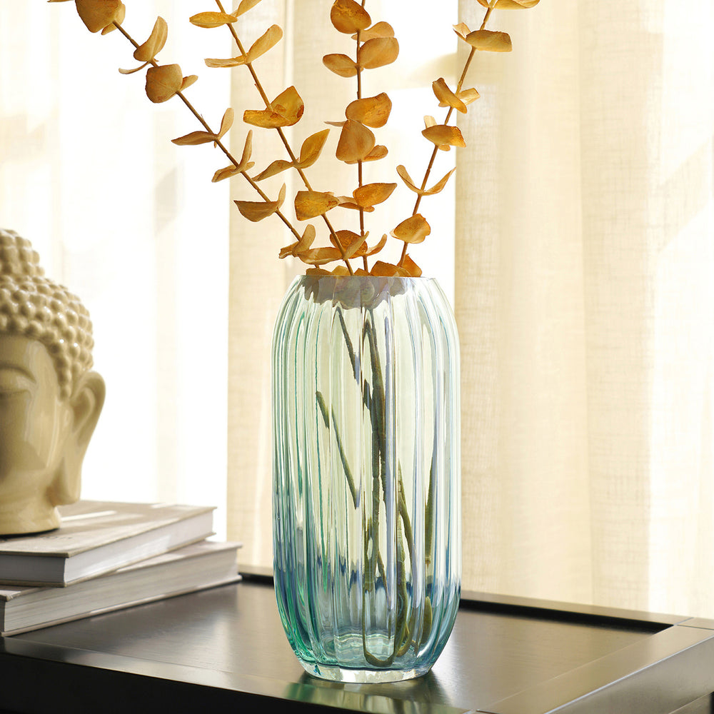 Green Dune Verde Glass Vase