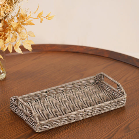 Brown Heather Chic Wicker Tray