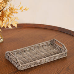 Brown Heather Chic Wicker Tray