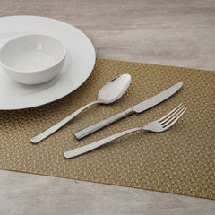 Set Of 3 Silver Steel Table Spoon, Fork & Knife