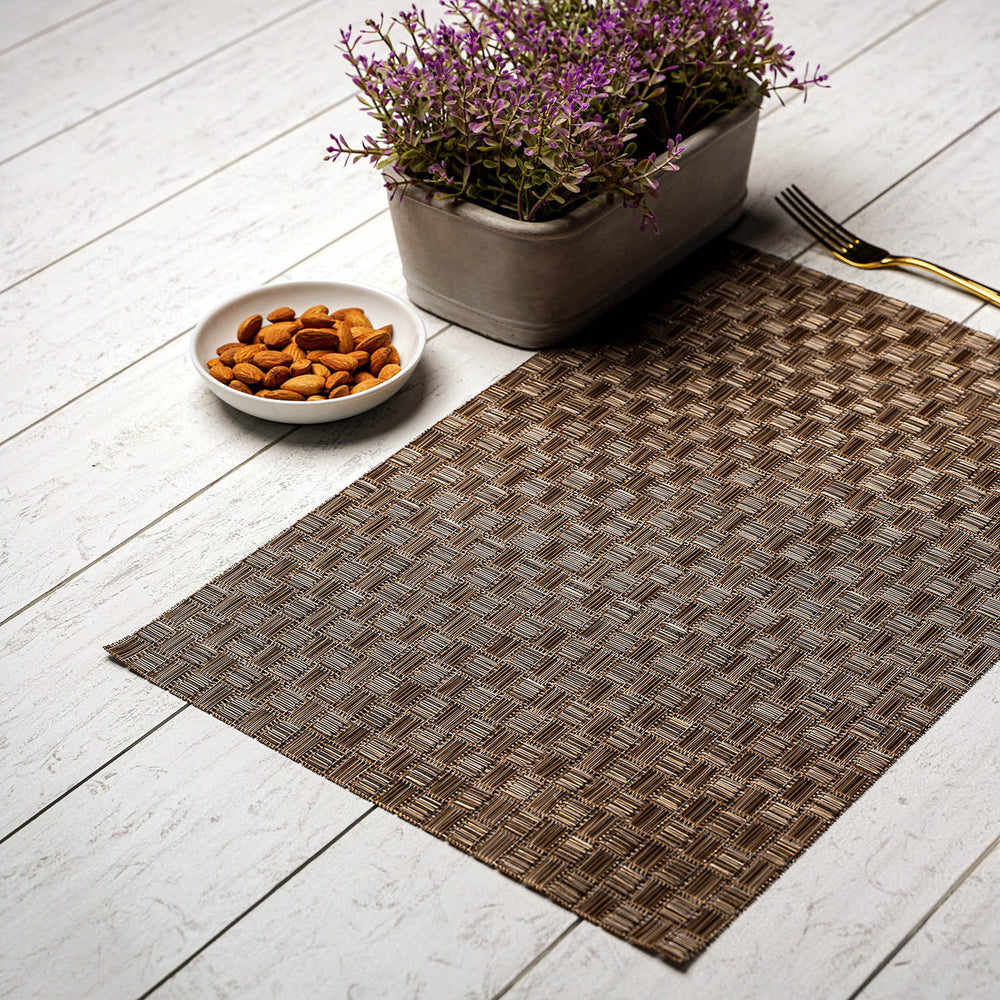Woven PVC Placemat – Brown