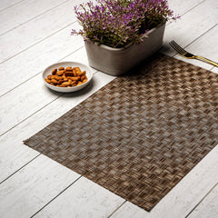 Woven PVC Placemat – Brown