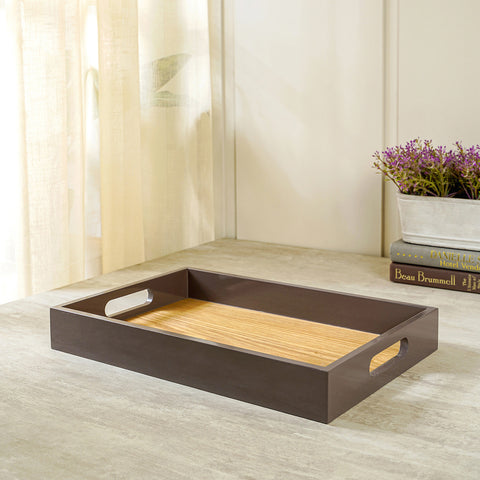 Dark Brown Rectangle Tray