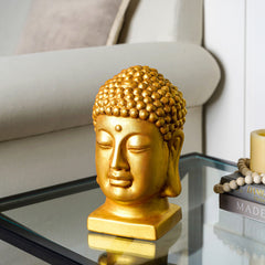 Large Antique Golden Buddha Head