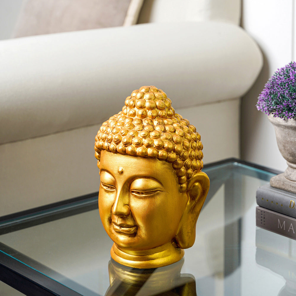 Small Antique Golden Buddha Head