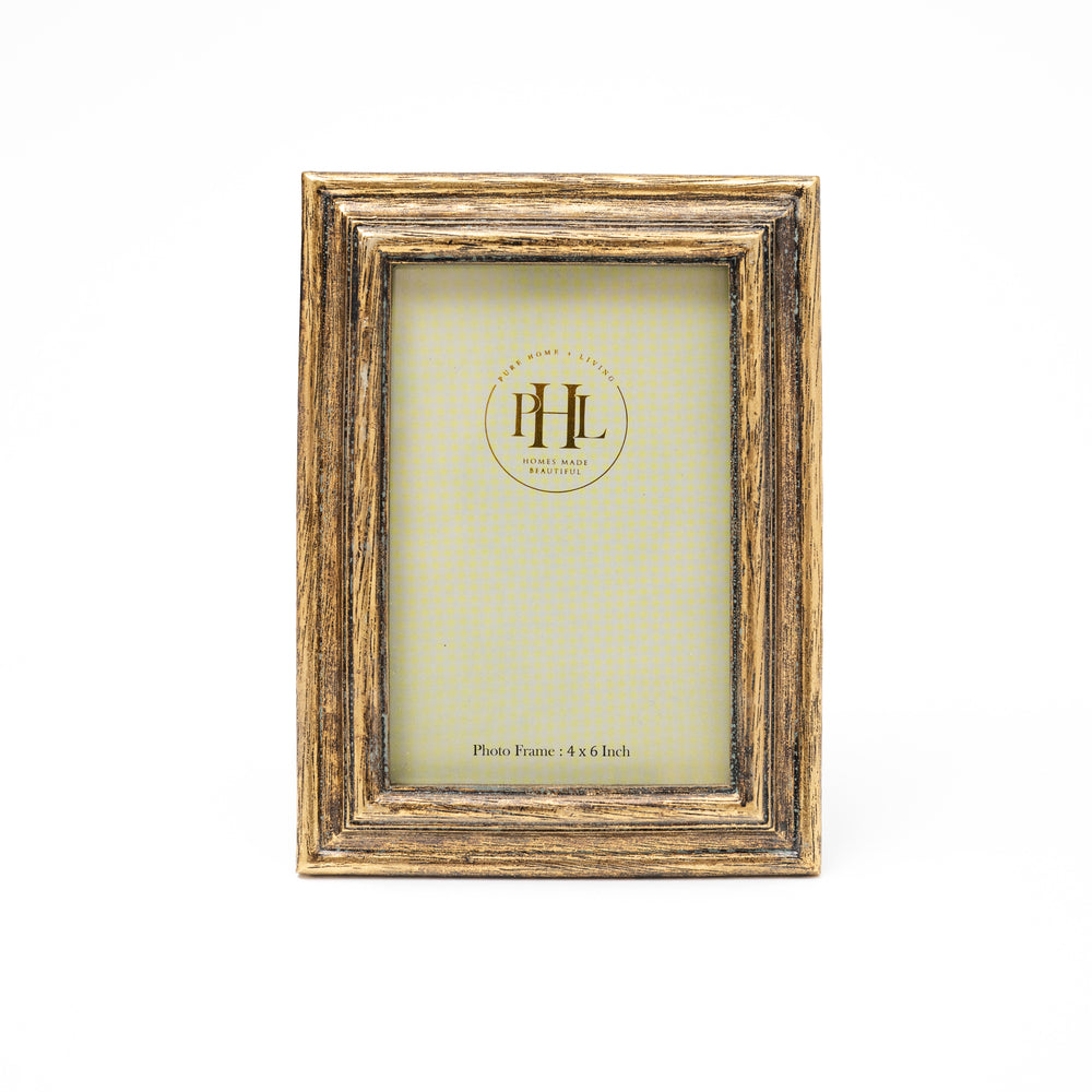 Antique Gold Wooden Photo Frame - Small